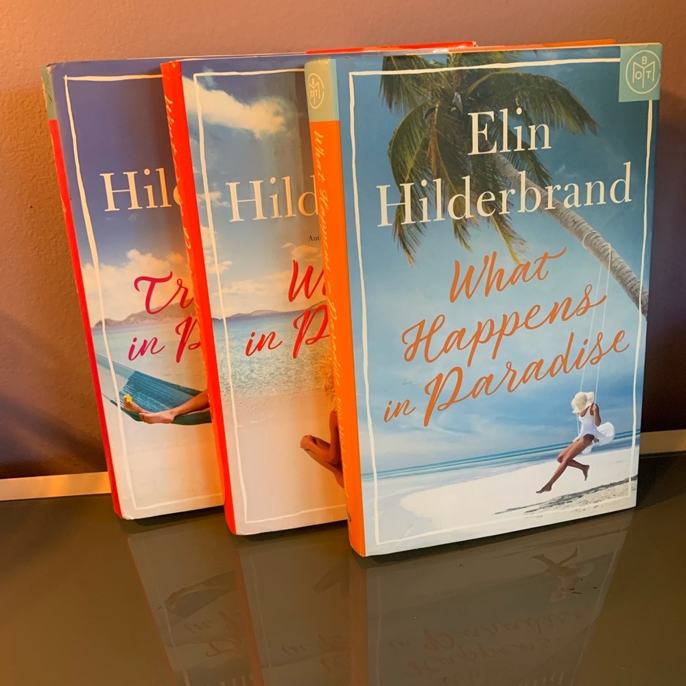 What happens in paradise books hard cover Elin hilderbrand books bundle
